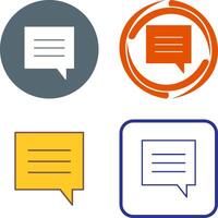 Unique Single Chat Bubble Icon Design vector