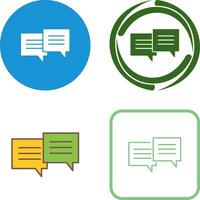 Unique Two Chat Bubbles Icon Design vector