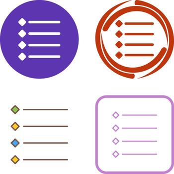 Unique Bulleted list Icon Design vector