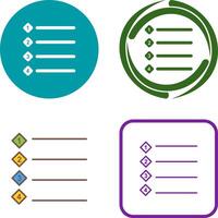 Unique Numbered list Icon Design vector