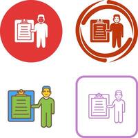 Unique Male Presenter Icon Design vector