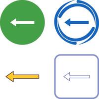 Unique Left Arrow Icon Design vector