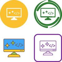 Unique Clean Code Icon Design vector