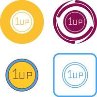 Unique 1UP Icon Design vector