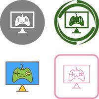 único en línea juegos icono diseño vector