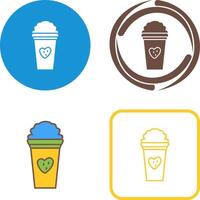 Unique Strawberry Milkshake Icon Design vector