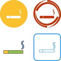 Unique Lit Cigarette Icon Design vector