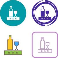 Unique Bar Sign Icon Design vector