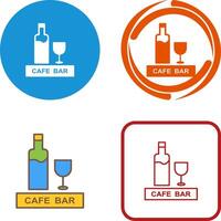 Unique Drinks Cafe Icon Design vector