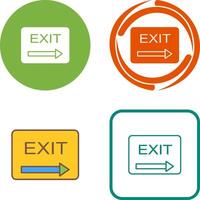 Unique Exit Icon Design vector