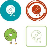 único música discos compactos icono diseño vector