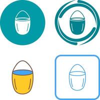 Unique Water Bucket Icon Design vector