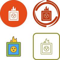 Unique Fire in Socket Icon Design vector