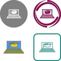 Unique Online Graduation Icon Design vector