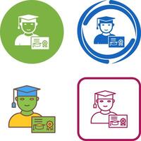 Unique Receiving Degree Icon Design vector