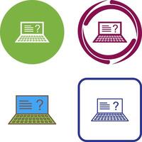 Unique Online Exam Icon Design vector