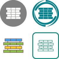 Unique Bricks Icon Design vector