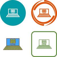 Unique Online Study Icon Design vector