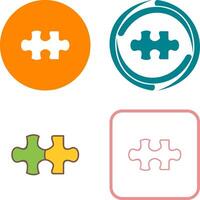 Unique Puzzle Piece Icon Design vector