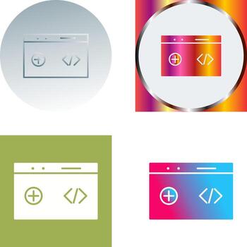 Unique Clean Code Icon Design vector