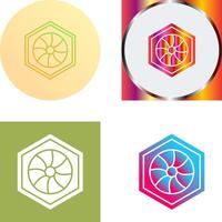 único hexagonal diafragma icono diseño vector