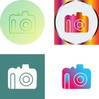 Unique DSLR Camera Icon Design vector