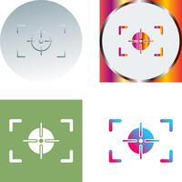 Unique Focus Horizontal Icon Design vector