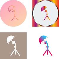 Unique Light Stand Icon Design vector