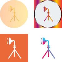 Unique Light Stand Icon Design vector