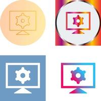 Computer Settings Icon Design vector