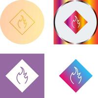 Danger of Flame Icon Design vector