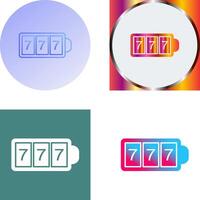 Slot Machine with Sevens Icon Design vector