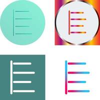 Unique Left Align Icon Design vector