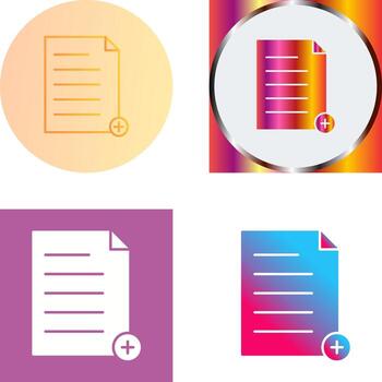 Unique Add File Icon Design vector