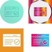 Unique QC Passed Icon Design vector