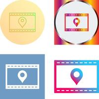 Unique Location Web Advertising Icon Design vector