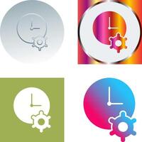 Unique Time Optimization Icon Design vector