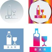 único bar firmar icono diseño vector