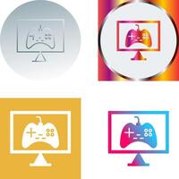 Unique Online Games Icon Design vector