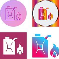 Unique Fuel to Fire Icon Design vector