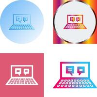 Unique Online Converstaion Icon Design vector