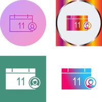 Unique Event Management Icon Design vector