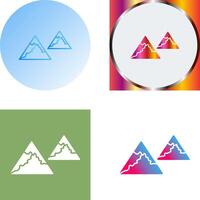 Unique Mountains Icon Design vector