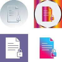 Unlock Documents Icon Design vector