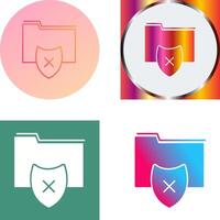 Vulnerable Folder Icon Design vector