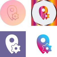 Location Settings Icon Design vector