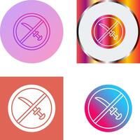 No Weapons Icon Design vector