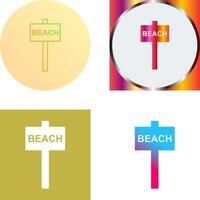 playa firmar icono diseño vector