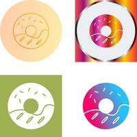 Cream Doughnut Icon Design vector