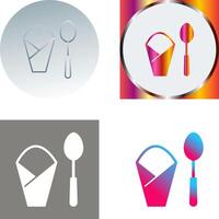 Spoon and Napkin Icon Design vector